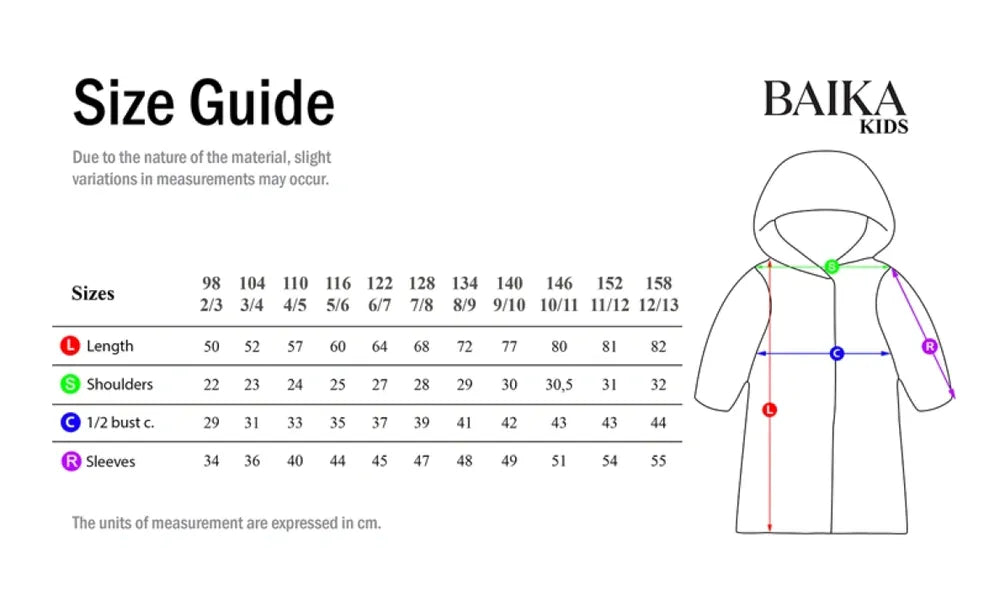 Child Size Chart